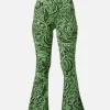 Acid Paisley Jersey Flares