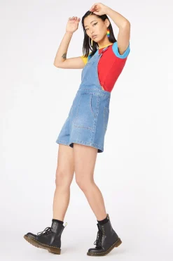 Aggro Bib Denim Playsuit