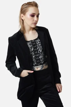 At The Alter Velvet Blazer