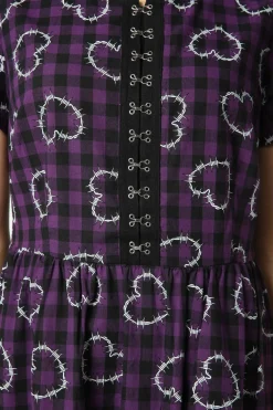 Barbed Heart Check Dress
