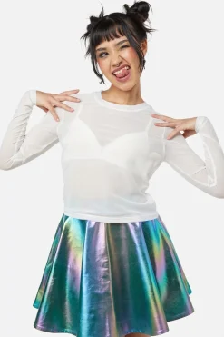 Basic Mesh Long Sleeve Top