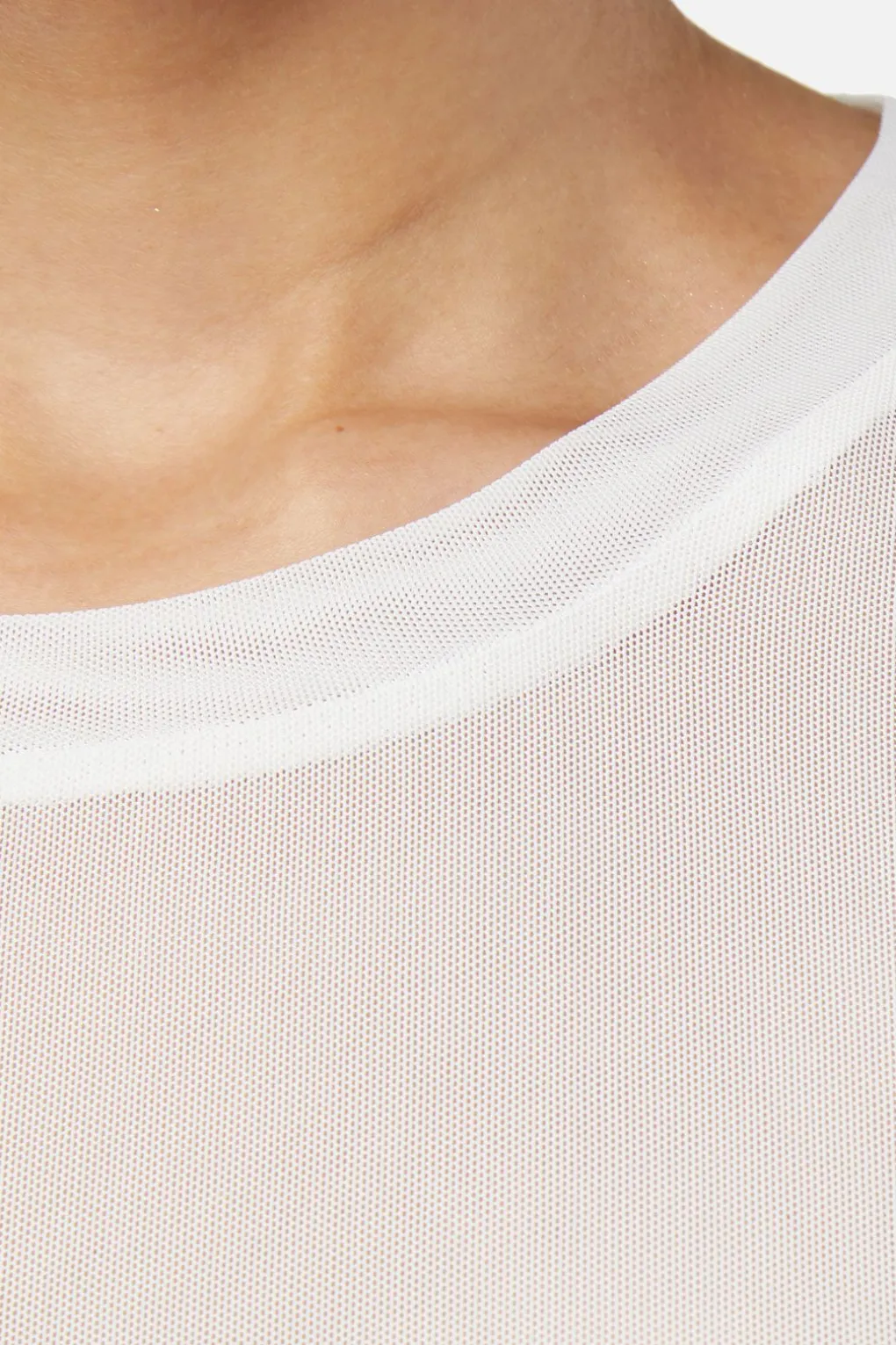 Basic Mesh Long Sleeve Top