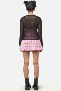 Basic Mesh Long Sleeve Top