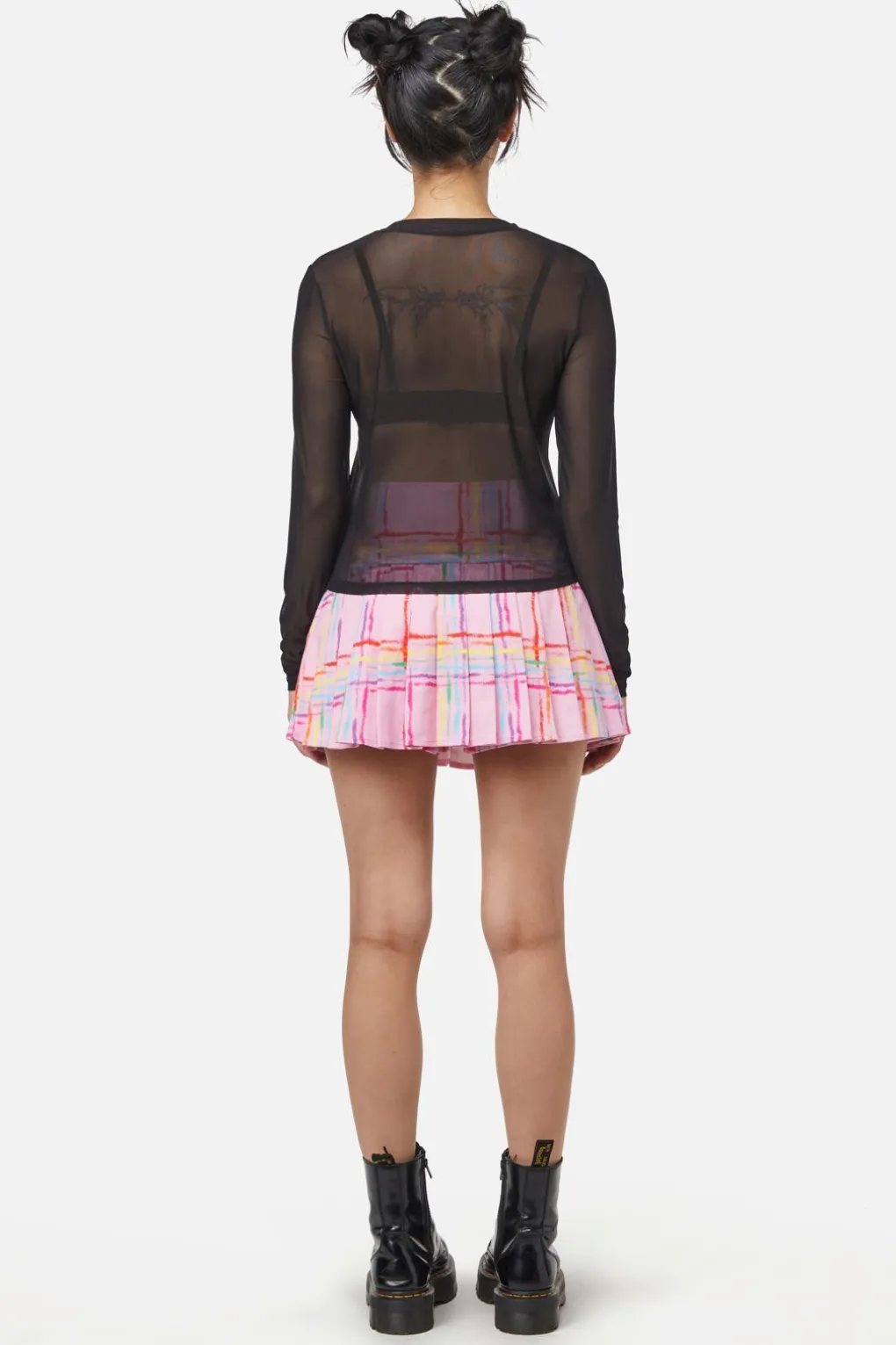 Basic Mesh Long Sleeve Top