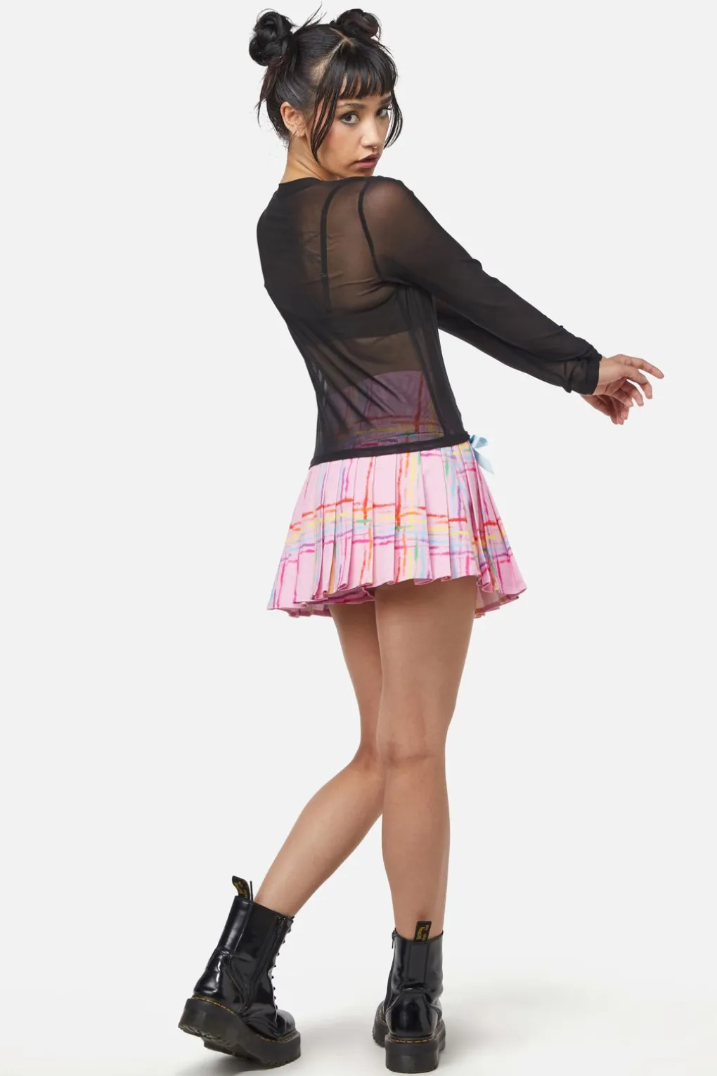 Basic Mesh Long Sleeve Top