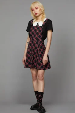 Batty Goth Tartan Pinafore