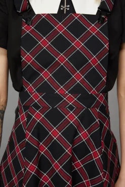 Batty Goth Tartan Pinafore