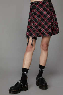 Batty Goth Tartan Skirt
