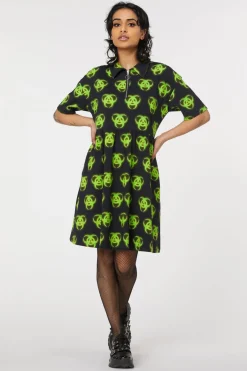 Biohazard Print Smock Dress