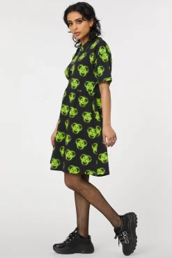 Biohazard Print Smock Dress