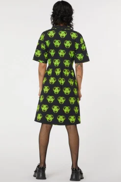 Biohazard Print Smock Dress