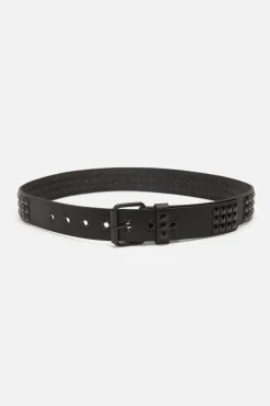 Black On Black Stud Belt