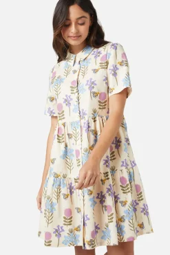 Blue Bee Shirt Dress
