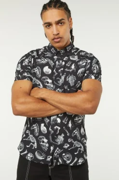 Body Fossils Printed Short Sleeve Shirt