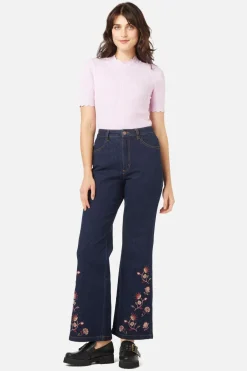 Boho Paisley Emb Jean