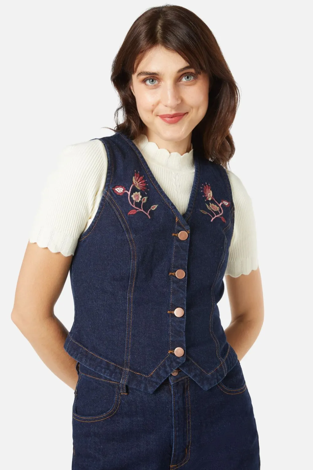 Boho Paisley Emb Vest