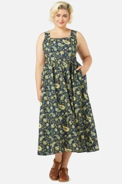 Boho Paisley Midi Dress