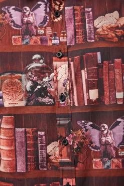 Bookish Print Short Sleeve Shirt