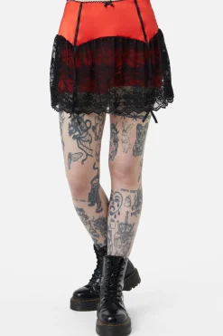 Boudoir Satin Lace Skort