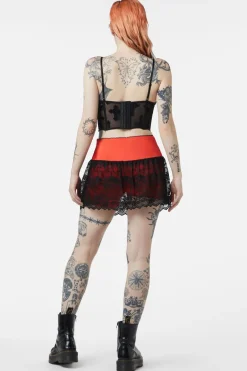 Boudoir Satin Lace Skort