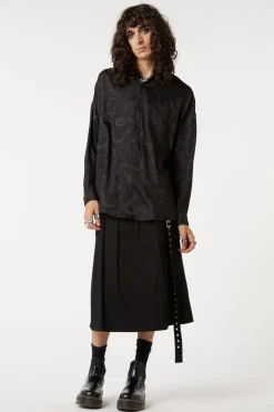 Bound U0026 Chained Satin Long Sleeve Shirt