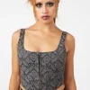 Brocade Dita Lace Up Corset
