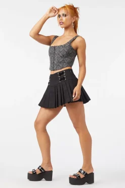 Brocade Dita Lace Up Corset