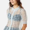 Butterflies On The Wall Mesh Blouse
