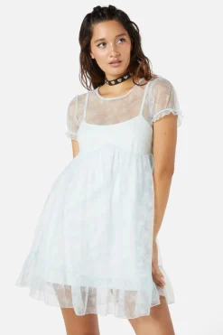 Butterflies On The Wall Mesh Dress