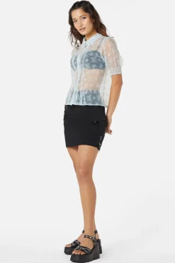 Butterflies On The Wall Mesh Blouse