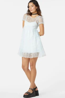 Butterflies On The Wall Mesh Dress