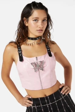 Butterfly Clasp Pu Corset