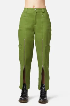Cargo Drill Zipper Pants
