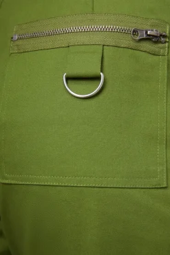 Cargo Drill Zipper Pants