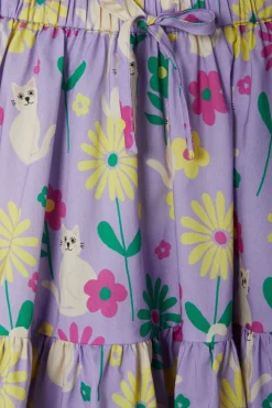 Cat Flower Kids Skirt