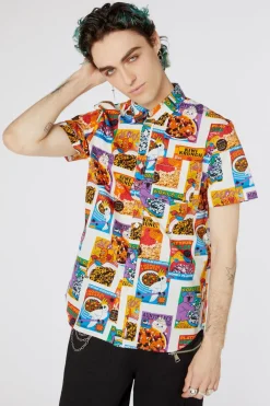 Cereal Print Cotton Ss Shirt