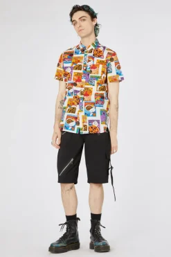 Cereal Print Cotton Ss Shirt