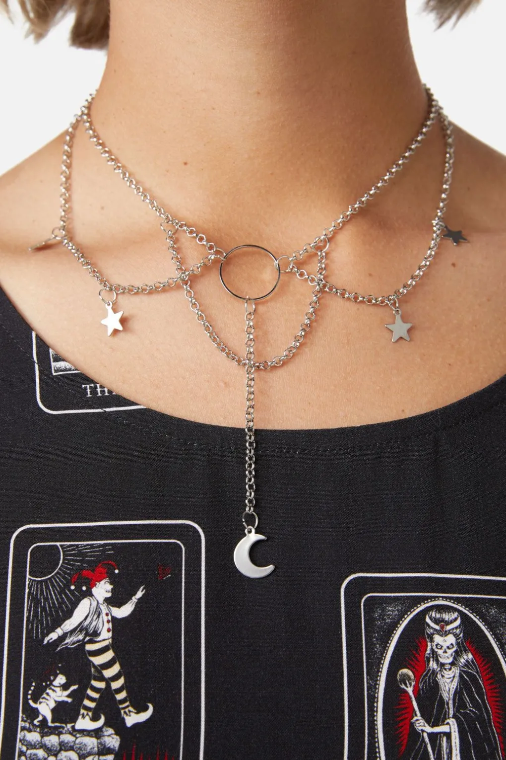 Chain Moon U0026 Star Choker