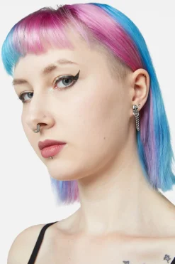 Chained Skull Earrings