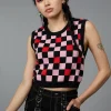 Checker Knit Vest