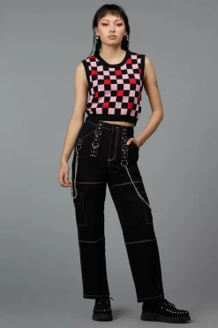 Checker Knit Vest