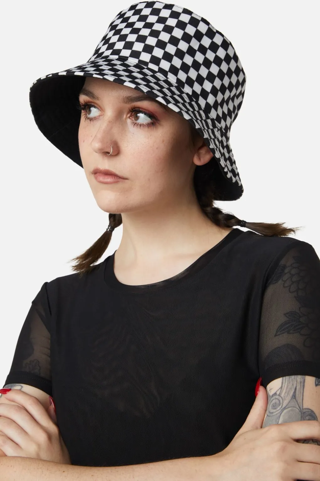 Checkerboard Reversible Hat