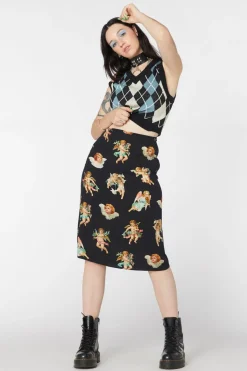 Cherub Viscose Midi Skirt