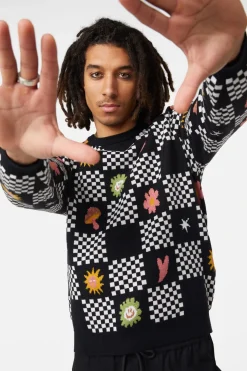 Chess At Picnic Knit