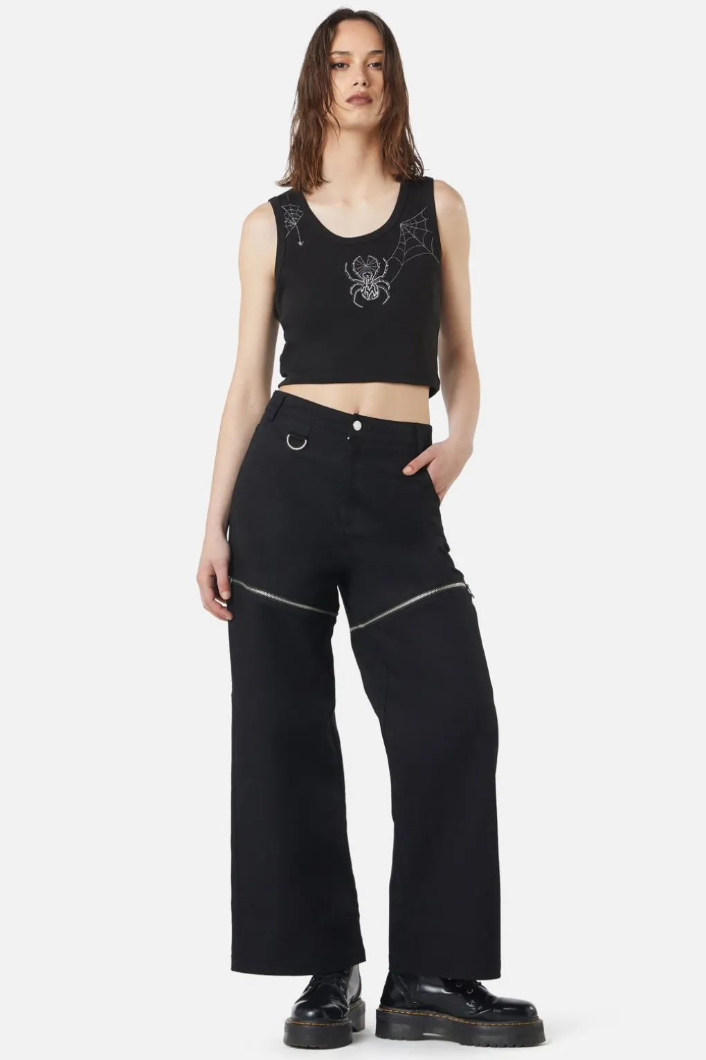 Cobweb Embroidered Tank