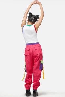 Colour Block Cuff Cargo