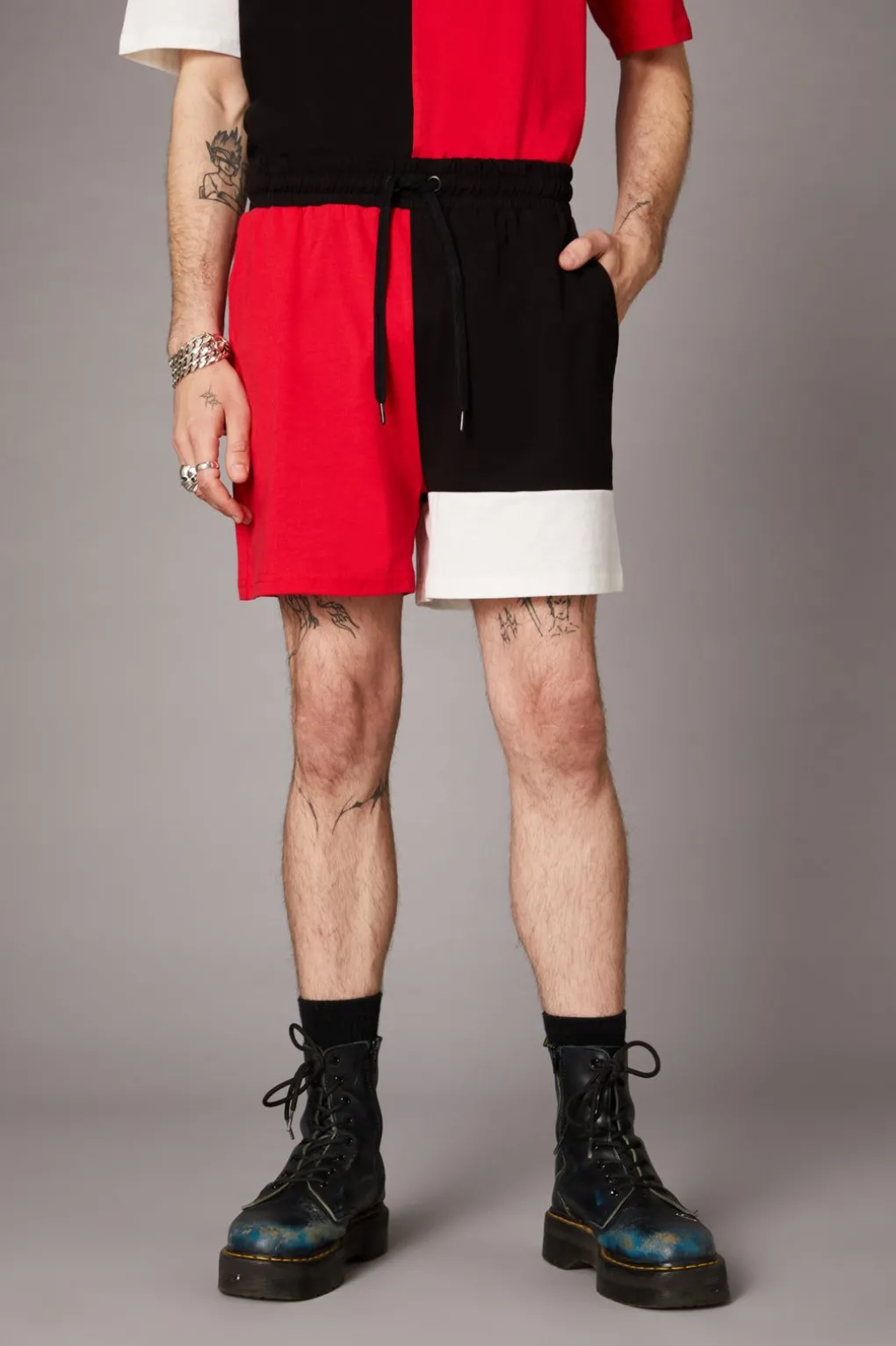 Colourblock Grunge Short
