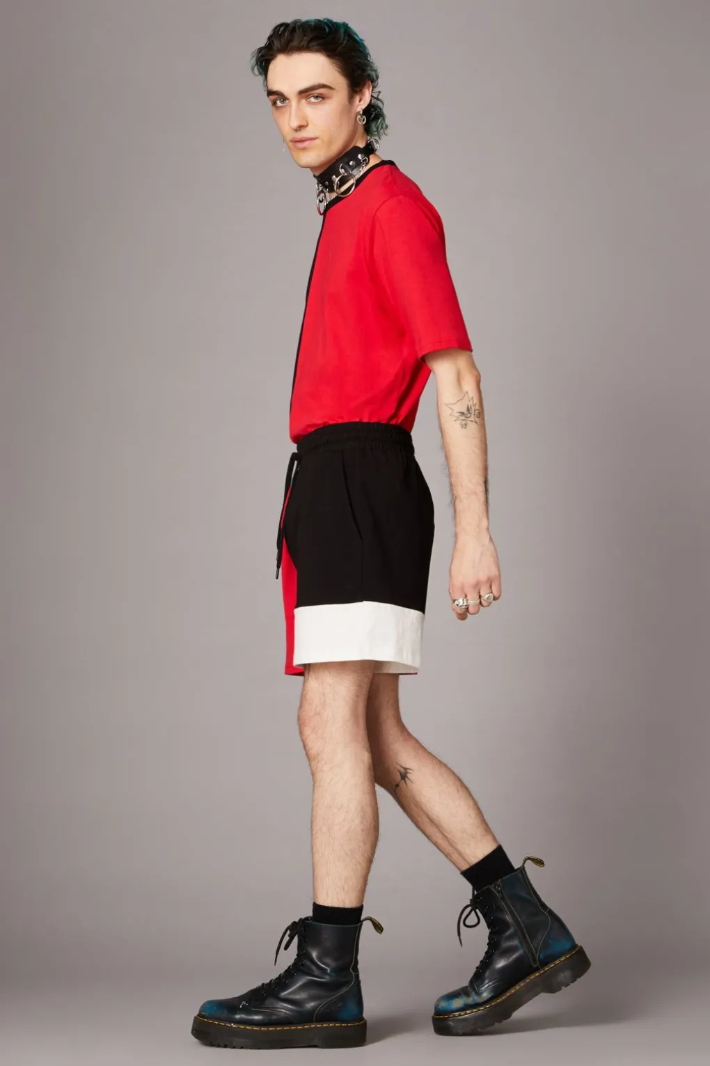 Colourblock Grunge Short