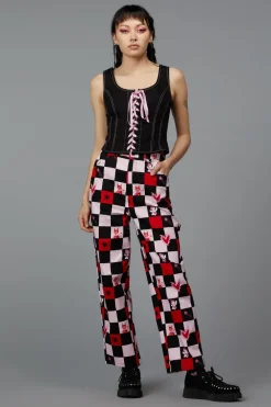 Contrast Grunge Corset Top