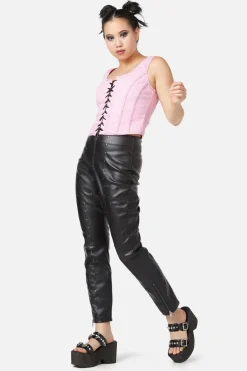 Contrast Grunge Corset Top